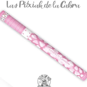 Cañón de corazones de color blanco 60 cm.