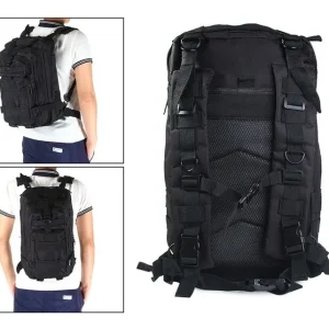 Mochila Militar Negro Táctica 30 Lts / Hiking Outdoor