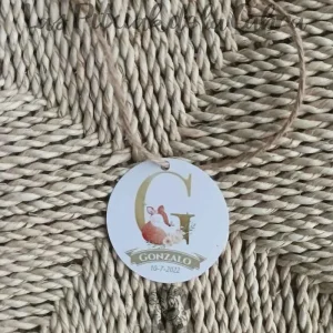 Etiqueta con Cuerda Bautizo