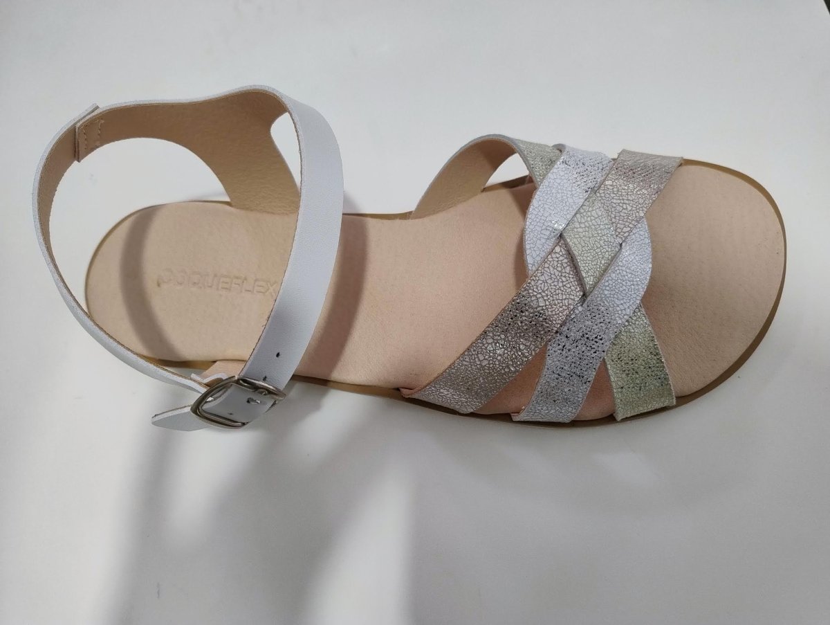 Coqueflex sandalias barefoot 15531 blanco y brilli adulto y niño - Imagen 3