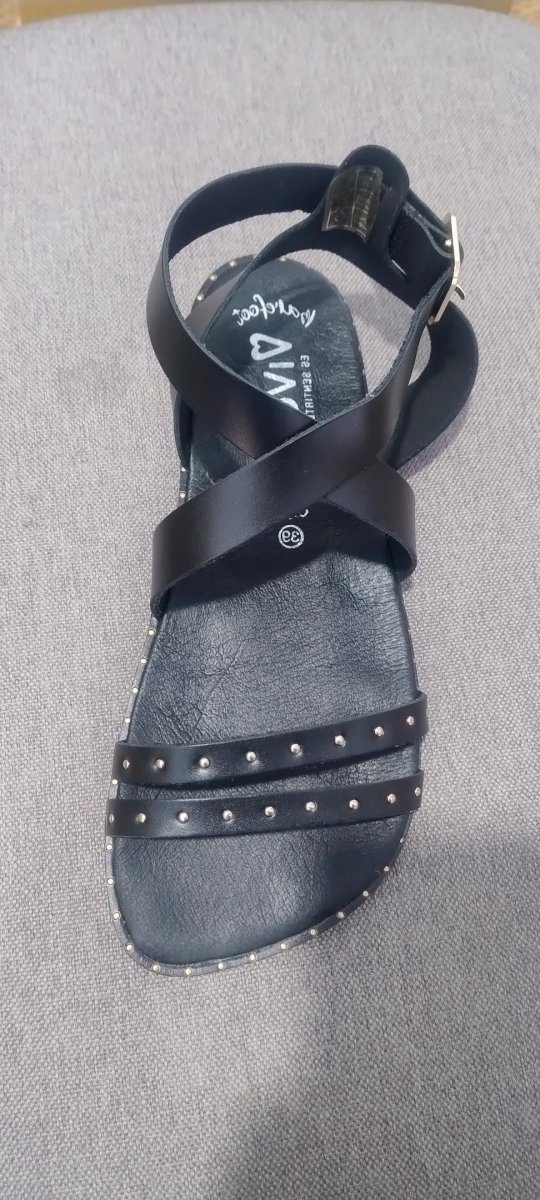 Vivant sandalias barefoot Cairo vaqueta negro - Imagen 3