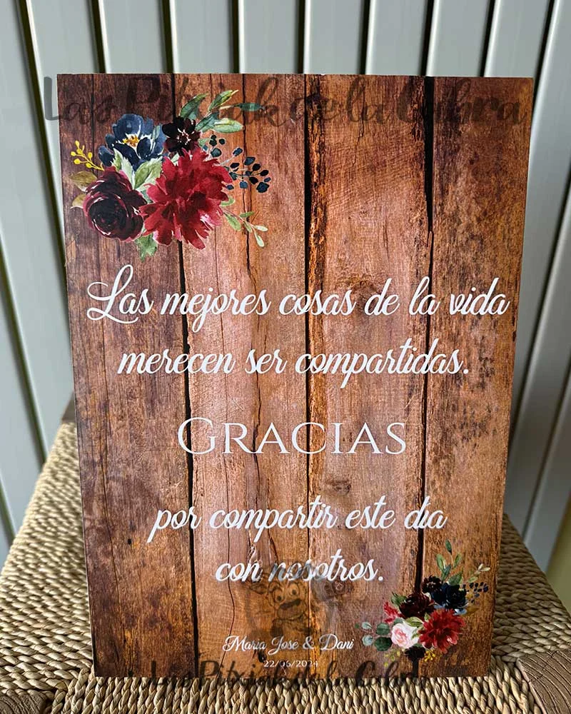 Cartel las mejores cosas de la vida merecen ser compartidas