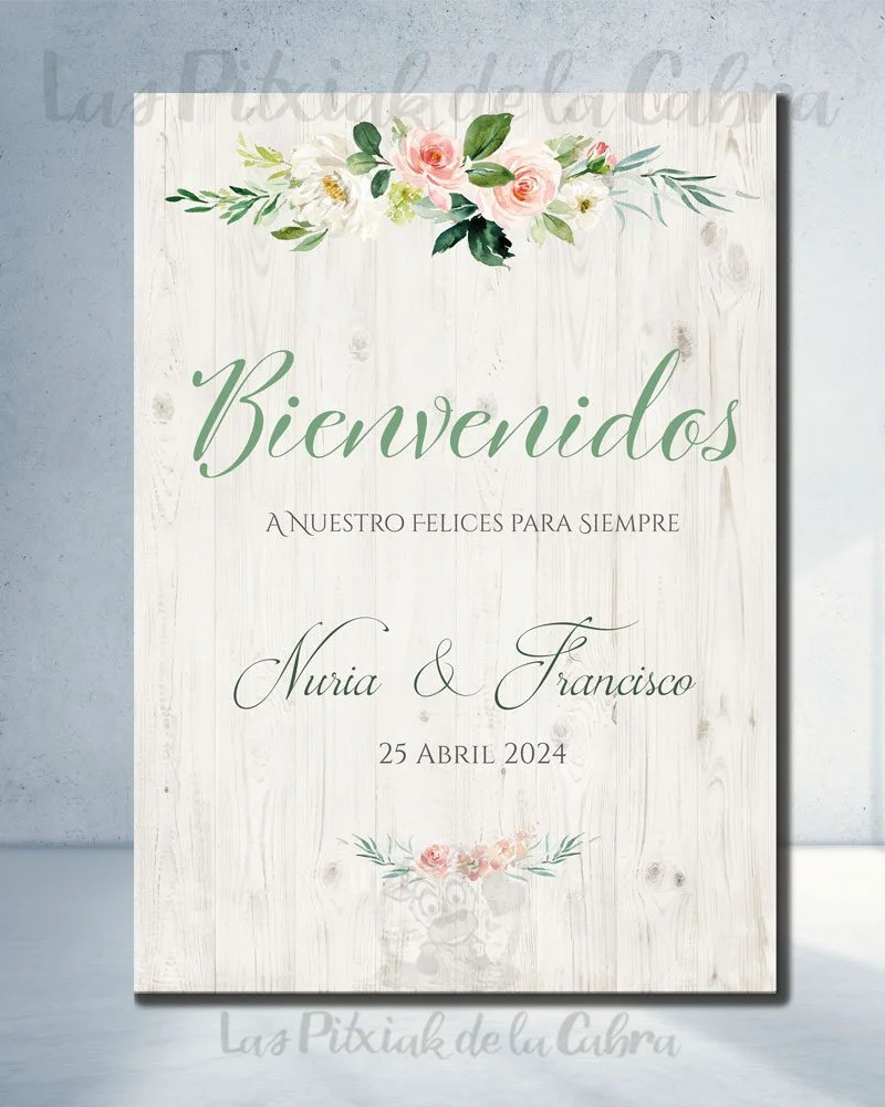 Cartel Bienvenidos a nuestra boda - Imagen 2