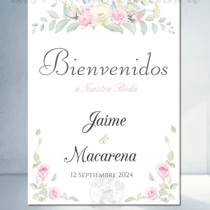 Cartel Bienvenida Jaime y Macarena