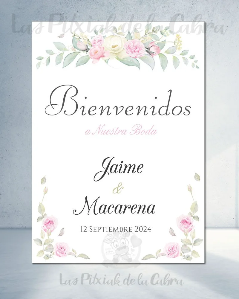 Cartel Bienvenida Jaime y Macarena - Imagen 2