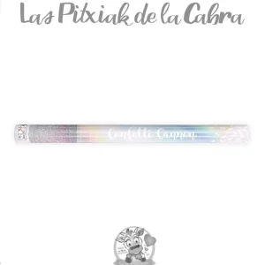 Cañón de confeti irisado 60 cm.