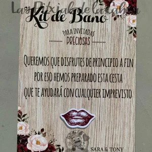 Cartel Baño Sara y Tony