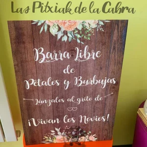 Cartel Barra Libre Madera