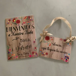 Cartel Bienvenidos folclore tradicional