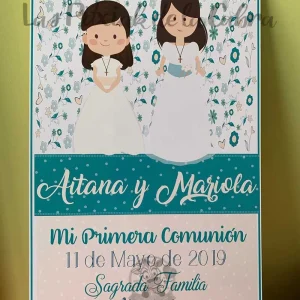 Cartel de Bienvenida comunión tamaños grandes
