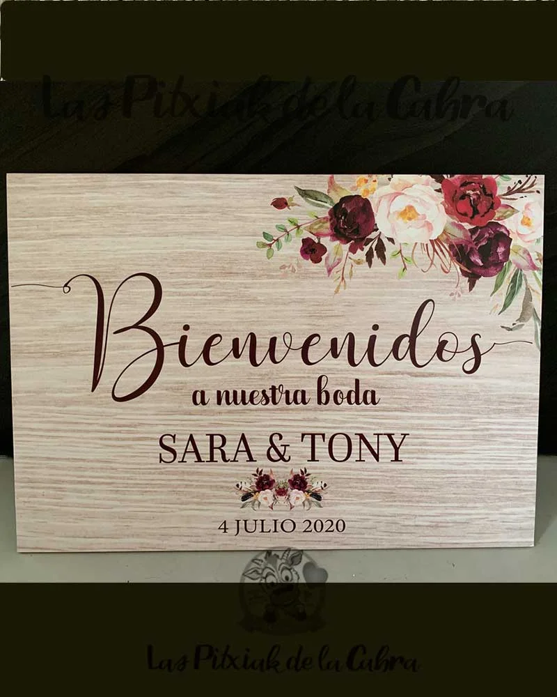 Cartel de boda Bienvenidos horizontal - Imagen 2
