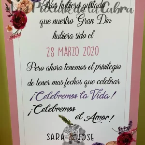 Cartel Cambio de Fecha