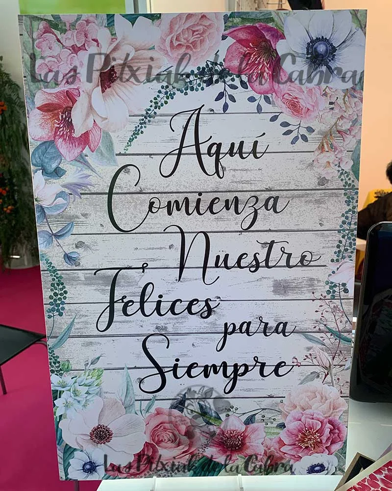 Bienvenidos Felices para siempre Floral - Imagen 2