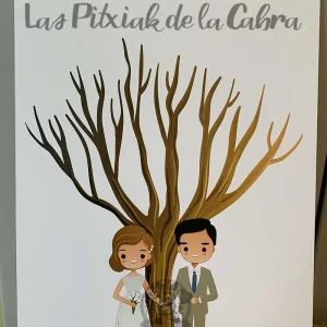 Árbol de Huellas con Dibujos Personalizados