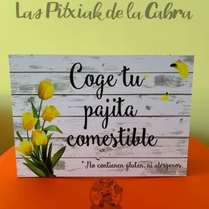 Cartel Pajita Comestible