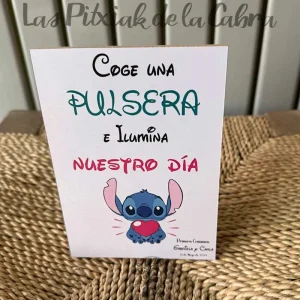 Cartel pulseras Stich