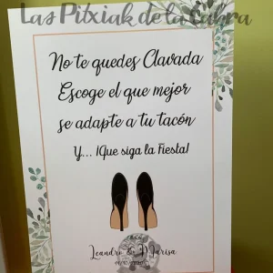 Cartel Tacones Ramas Verdes