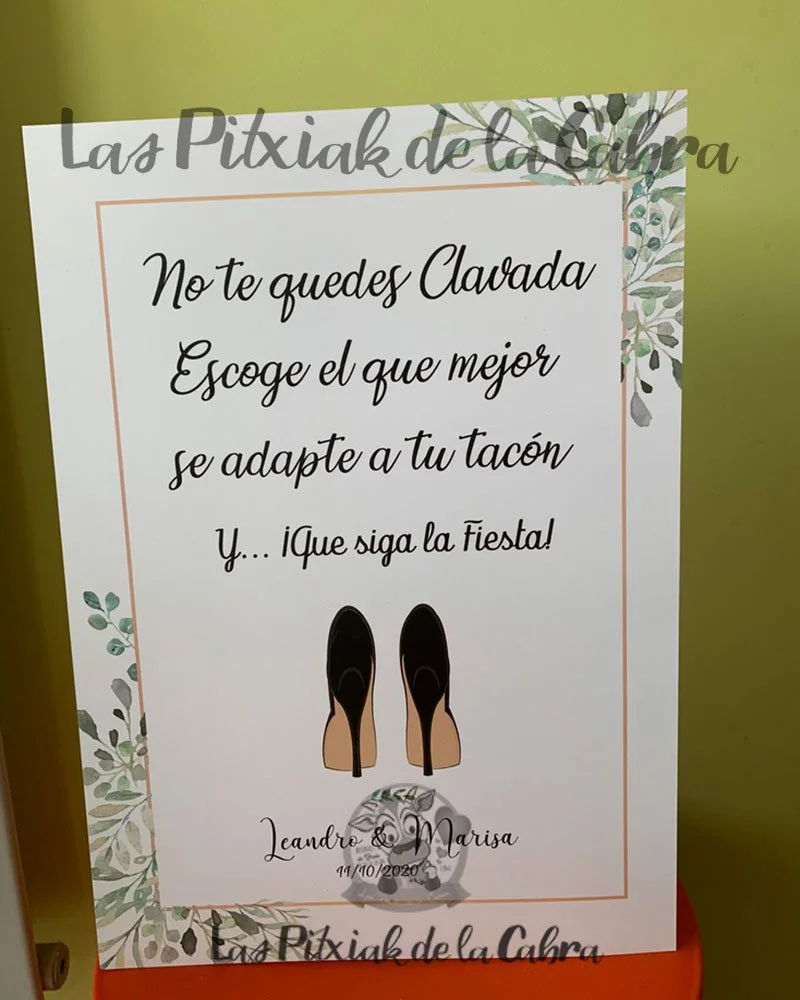 Cartel Tacones Ramas Verdes