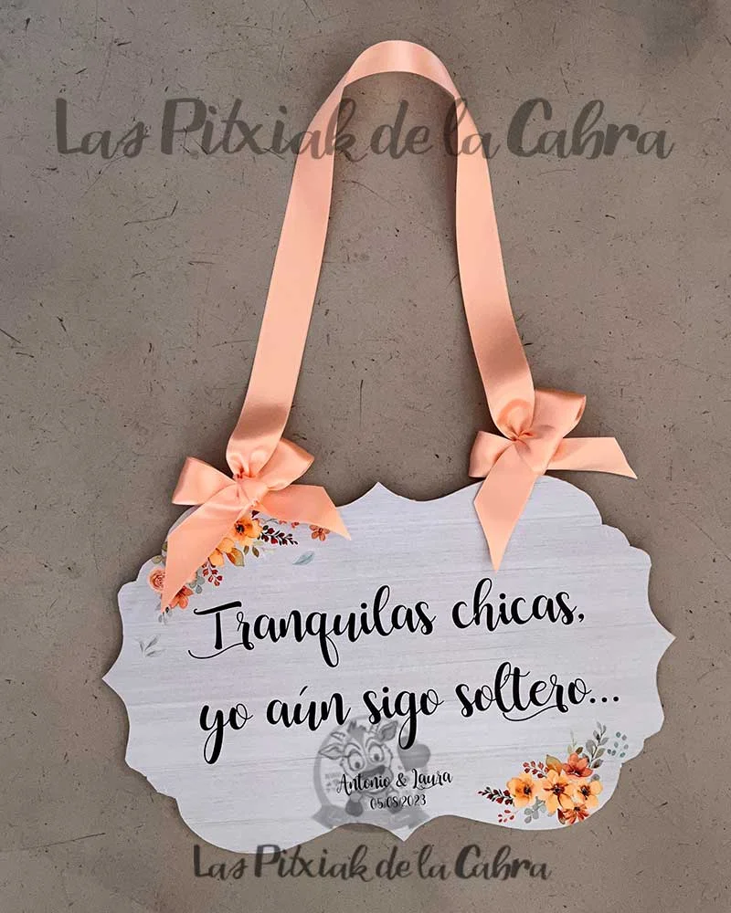 Cartel Vintage tranquilas sigo soltero - Imagen 2