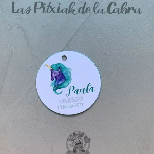 Etiqueta Paula Unicornio