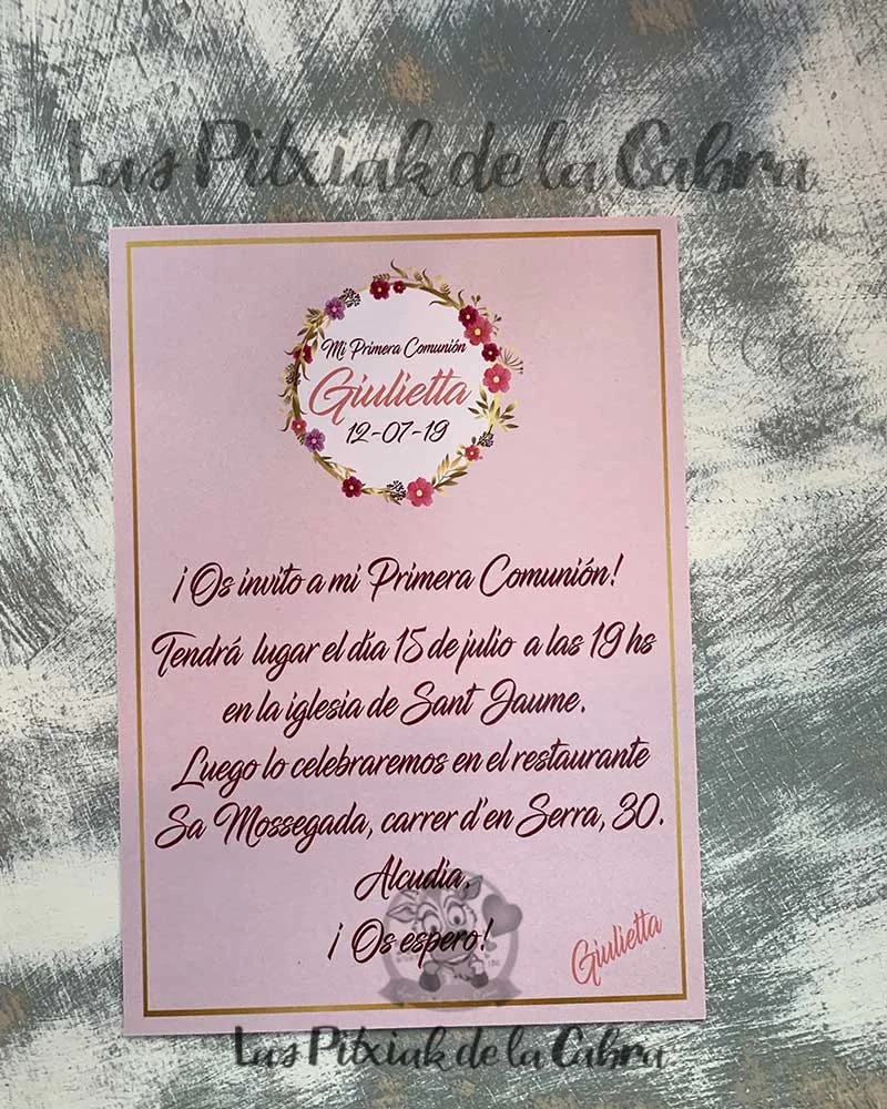 Invitación Giulietta