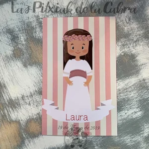 Recordatorio comunión Laura