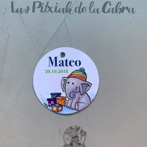 Etiqueta Bautizo Mateo