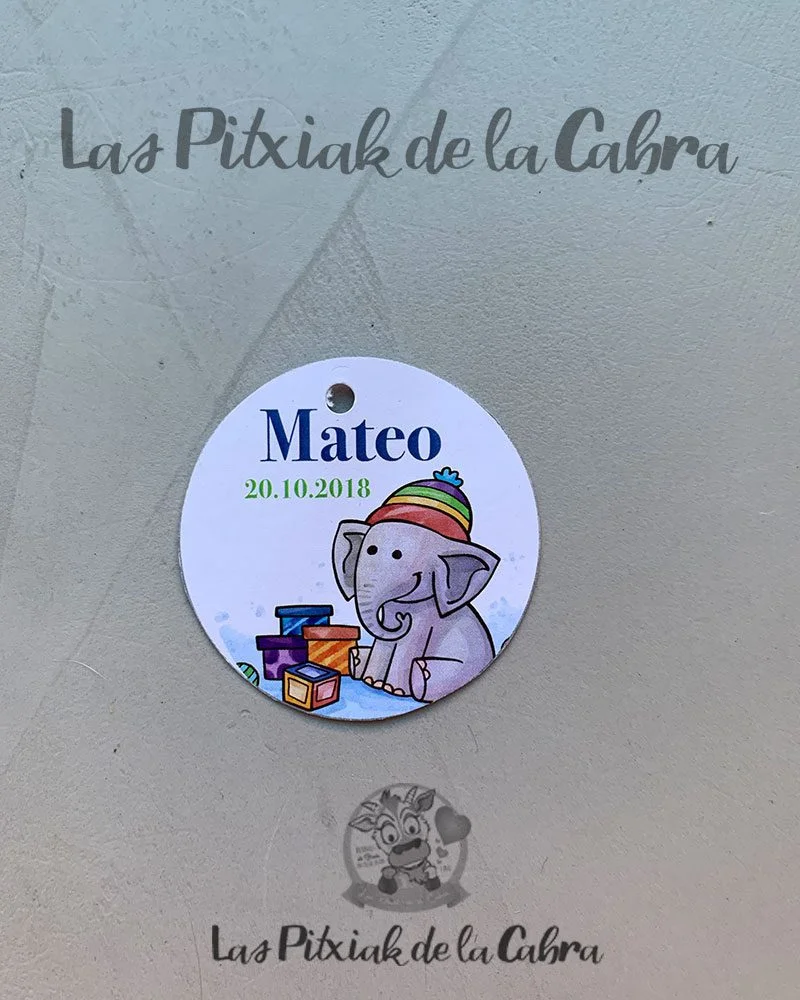 Etiqueta Bautizo Mateo