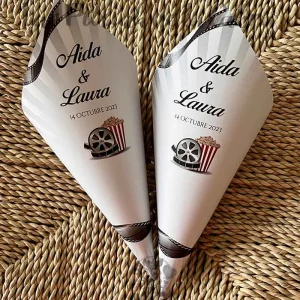 Conos para boda de cine