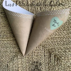 Conos Imitación Kraft Corazón