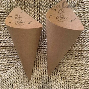 Conos Invertidos en Papel Kraft