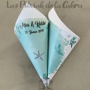 Conos para bodas marineras Mar
