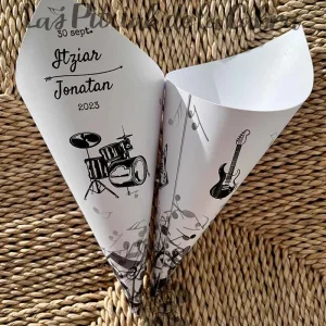 Conos musicales batería y guitarras