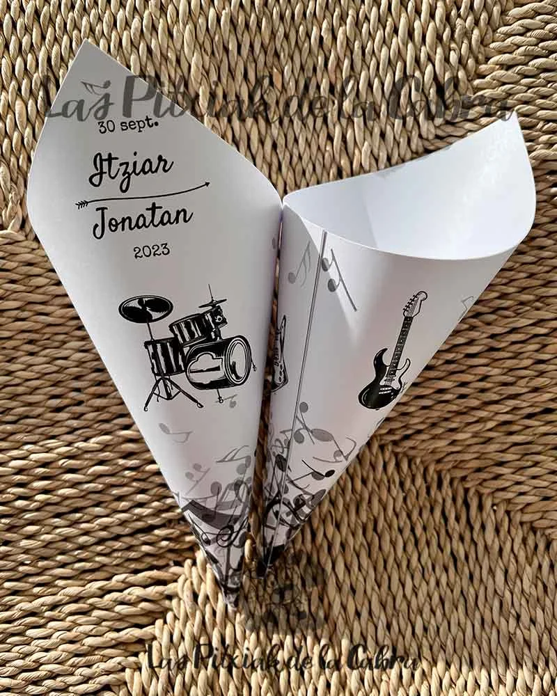 Conos musicales batería y guitarras - Imagen 2