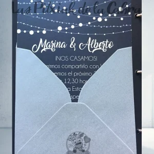 Invitación Cuadrada Marina y Alberto