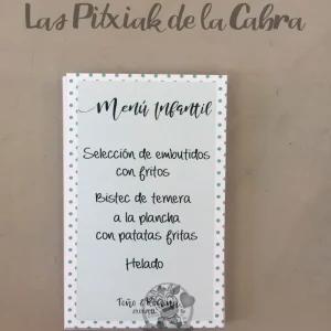 Minuta Infantil Romina (Más pequeña)