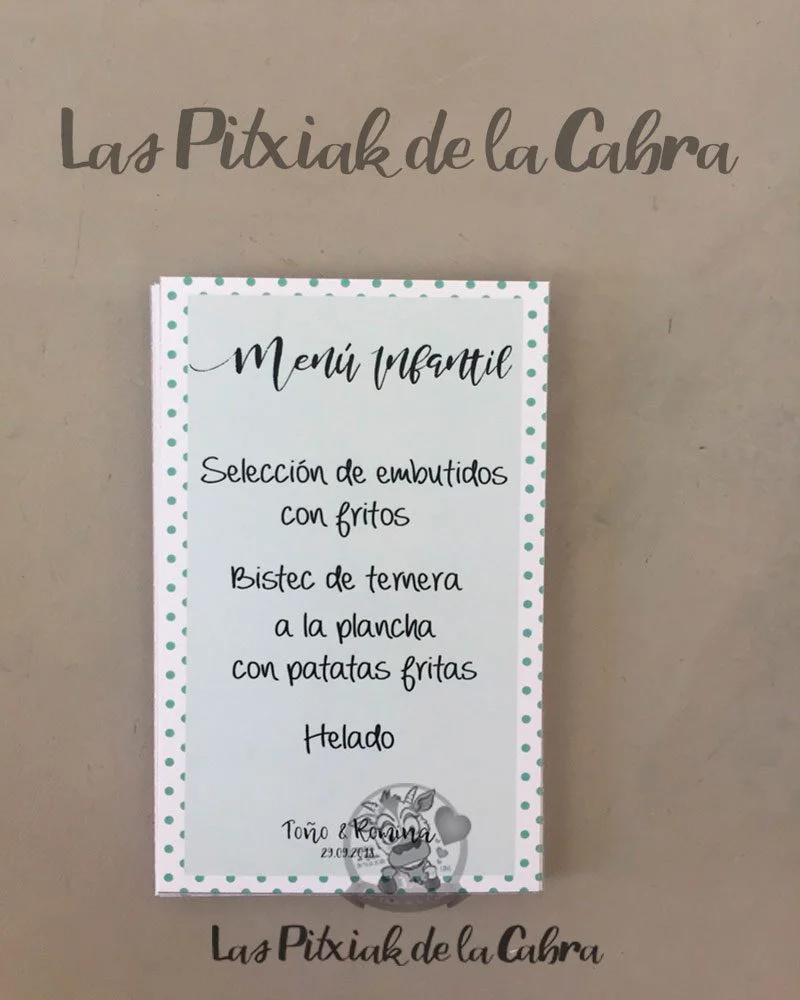 Minuta Infantil Romina (Más pequeña) - Imagen 2