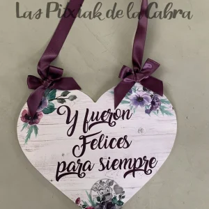 Cartel Corazón Malva