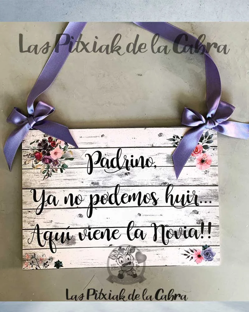 Cartel Padrino Flores Moradas - Imagen 2
