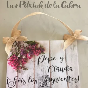 Cartel Siguientes estilo novia