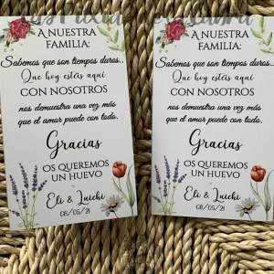 Tarjeta de Agradecimiento Eli&Luichi