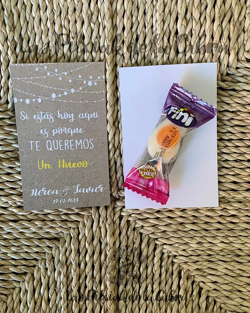 Tarjeta de Agradecimiento Te queremos un Huevo - Imagen 3