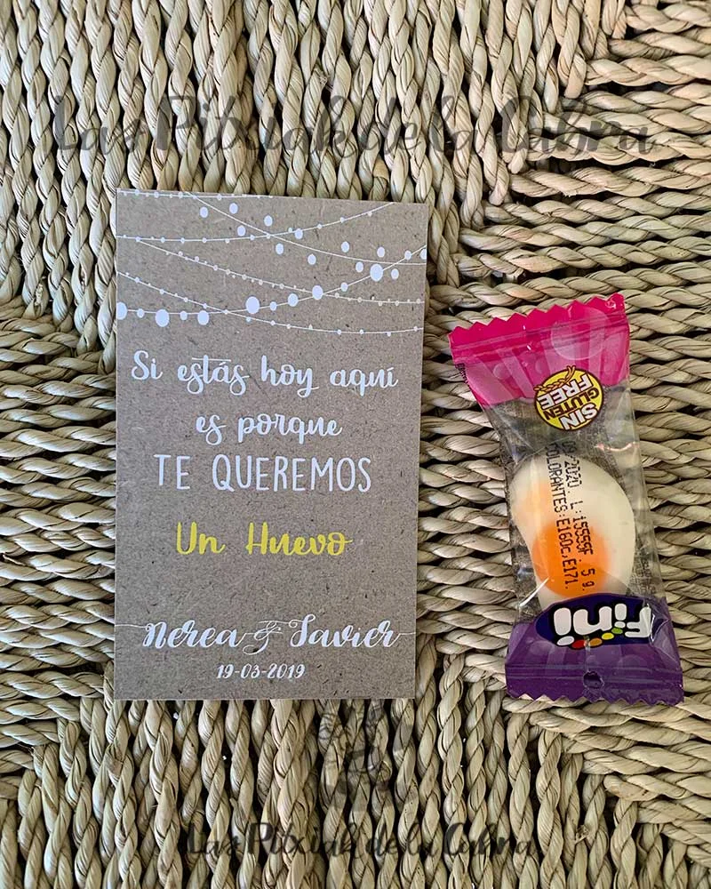 Tarjeta de Agradecimiento Te queremos un Huevo - Imagen 2