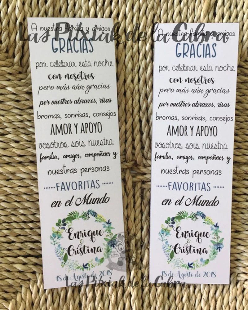 Marcapáginas con frase de agradecimiento verde - Imagen 2