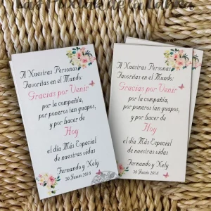 Tarjeta de Agradecimiento Fer & Nely