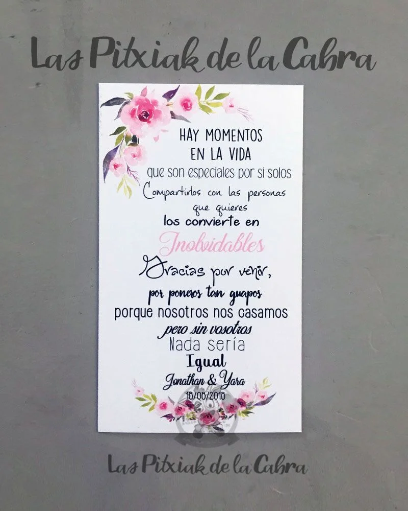 Tarjeta de Agradecimiento Jonathan & Yara - Imagen 2