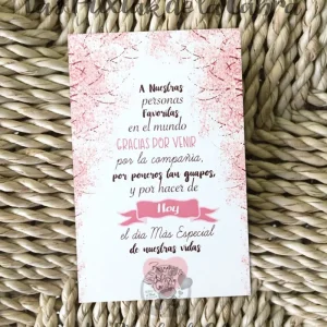 Tarjeta de Agradecimiento Ana & Jesús