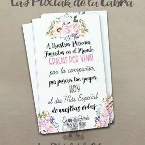 Tarjeta Agradecimiento Espe & Ginés