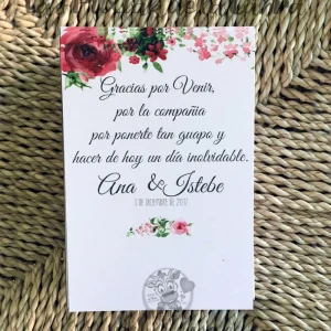 Tarjeta Agradecimiento Ana & Istebe