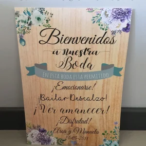 “Bienvenidos a nuestra boda”